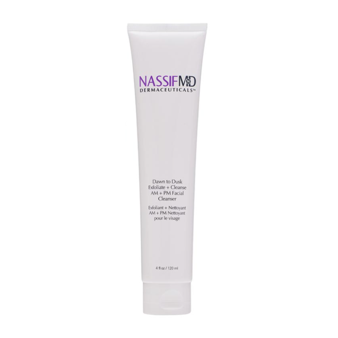 NassifMD Dawn To Dusk Cleanse Exfoliate AM PM Facial Cleanser 120ml Skinstore