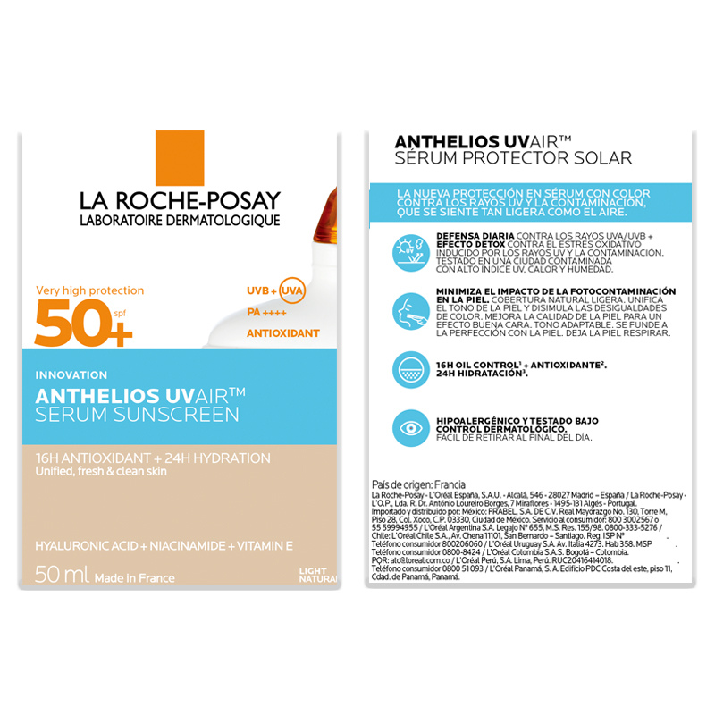 La Roche-Posay ANTHELIOS UV AIR Serum Sunscreen SPF 50+ Tinted (Light) 50 ml La Roche-Posay
