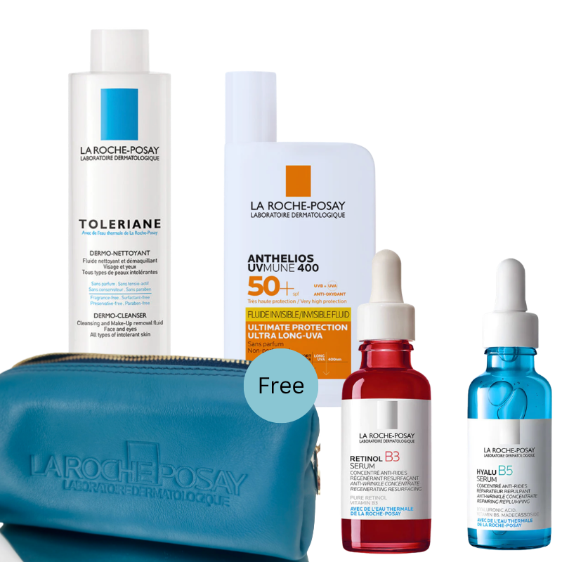 La Roche-Posay Early Age Defense Set + FREE Leather Pouch La Roche-Posay