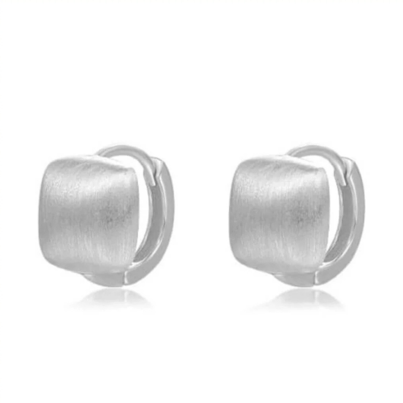 925 Sterling Silver Minimalist Square Earring
