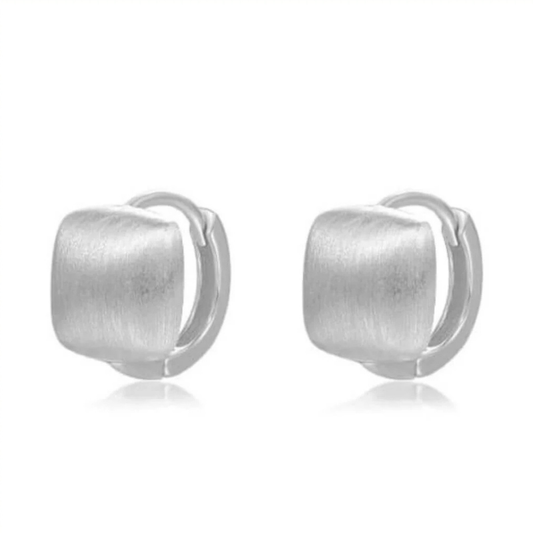 925 Sterling Silver Minimalist Square Earring - product photo 1 of 2