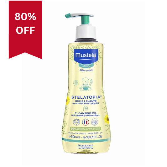 Mustela Stelatopia Cleansing Oil 500ml (exp 10/2025) Skinstore