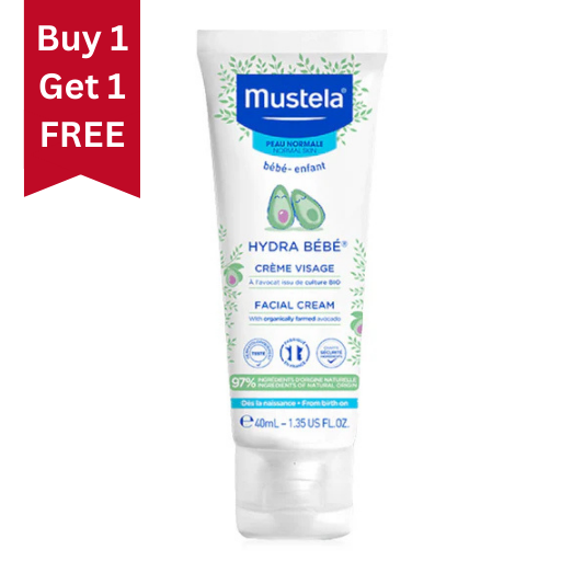Mustela Hydra Bebe Facial Cream 40ml - Buy 1 get 1 FREE