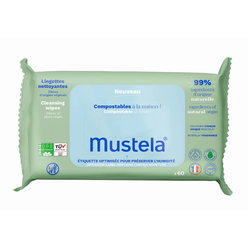 Mustela Cleansing Wipes 60x Mustela