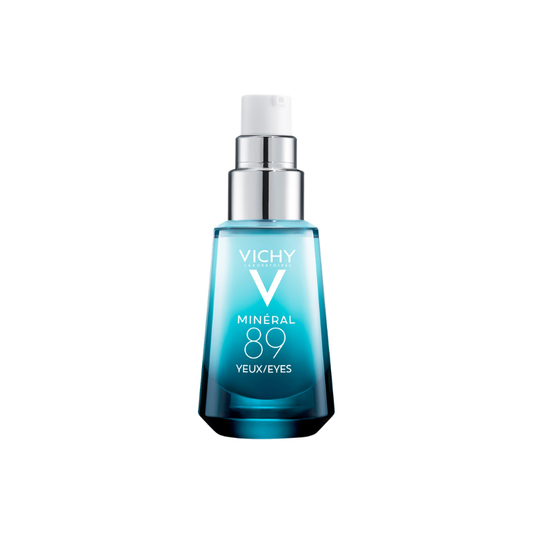 Vichy Mineral 89 Eyes bottle on a white background