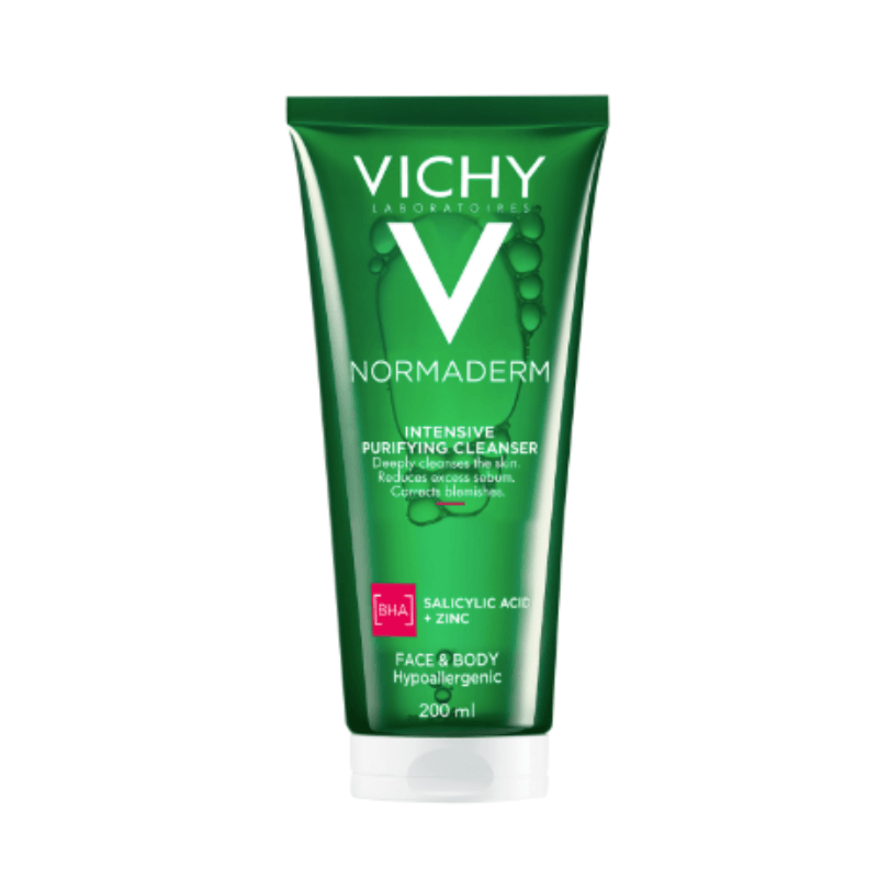 Vichy Normaderm Intensive Purifying Cleanser tube on a white background